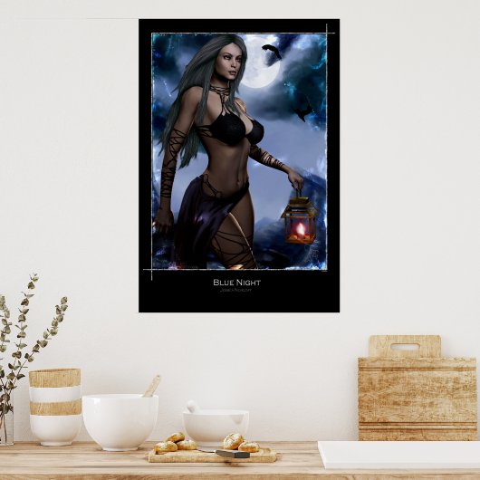 Poster Nuit bleue (Cuisine)