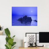 Poster Nuit bleue (Bureau à domicile)