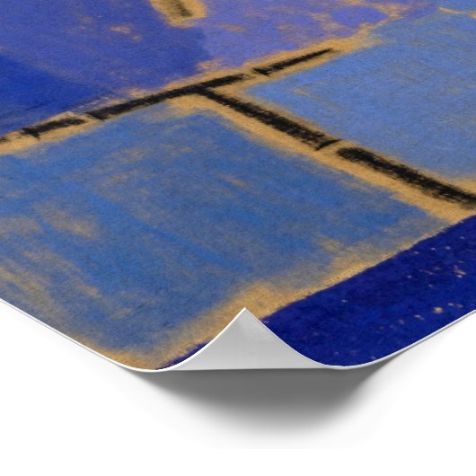 Poster Nuit bleue, 1937 par Paul Klee (Coin)