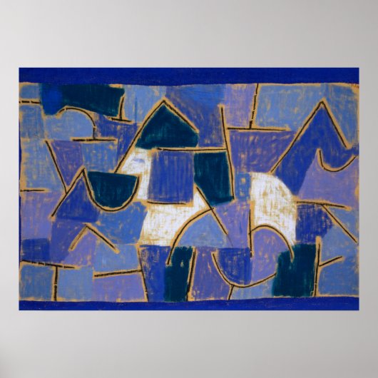 Poster Nuit bleue, 1937 par Paul Klee (Devant)