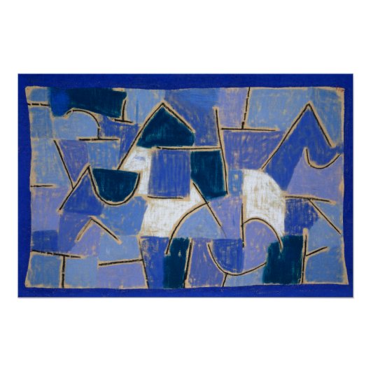 Poster Nuit bleue (1937) tableau de Paul Klee (Devant)