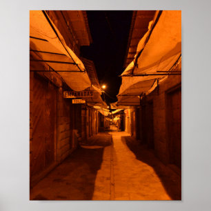 Poster Nuit calme - Pisac Streetlight Photographie