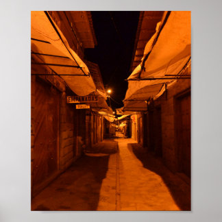 Poster Nuit calme - Pisac Streetlight Photographie