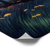 Poster Nuit colorée sur une nature sauvage paisible (Coin)