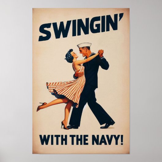 Poster Nuit de danse swing Navy Delight (Devant)