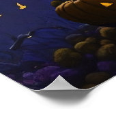 Poster Nuit de fête d'Halloween v2 (Coin)