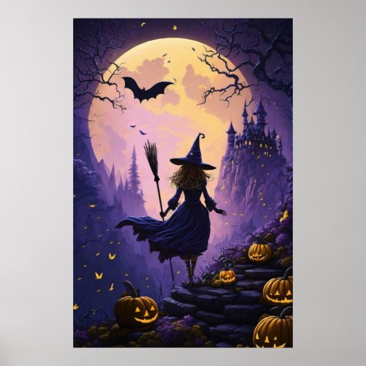 Poster Nuit de fête d'Halloween v2 (Devant)
