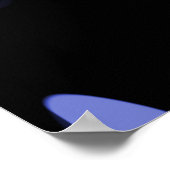 Poster Nuit de la Comète : Bleu Abstrait, Violet & Noir (Coin)