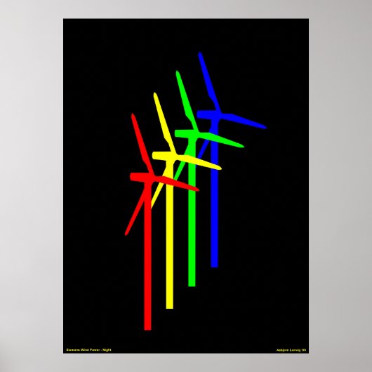 Poster Nuit de moulin à vent - Siemens Wind Power (Devant)