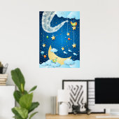 Poster Nuit de musique et grande lune (Bureau à domicile)