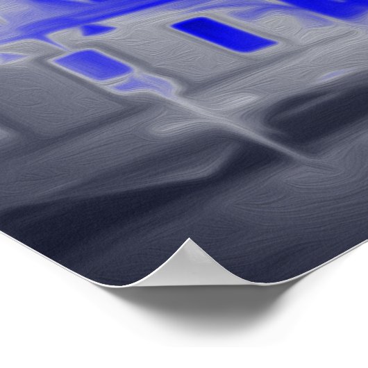 Poster Nuit de Noël bleue (Coin)