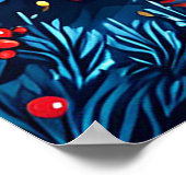 Poster Nuit de Noël festive avec neige (Coin)