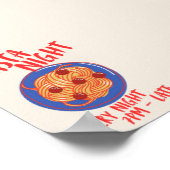 Poster Nuit de pâtes. Chaque nuit (Coin)