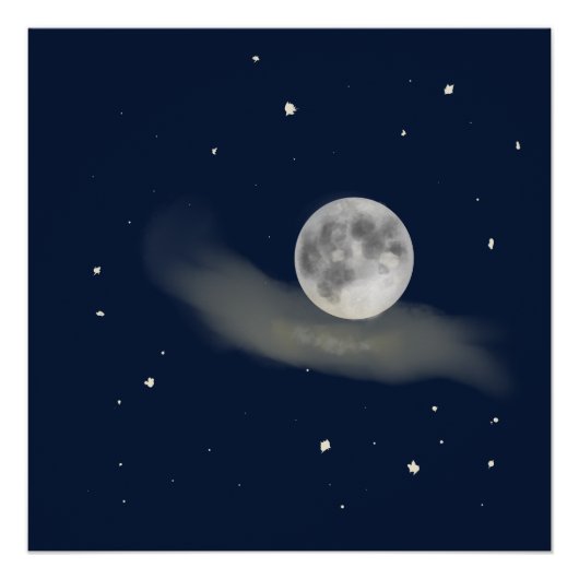 Poster Nuit de pleine lune  (Devant)