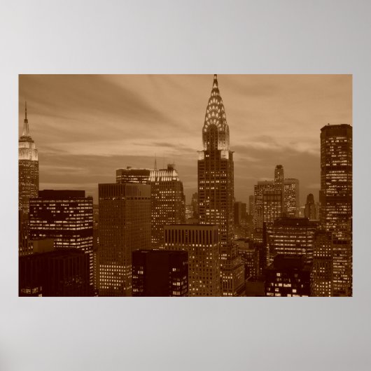 Poster Nuit de Sepia New York (Devant)