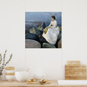 Poster Nuit d'été. Enger sur la plage par Edvard Munch (Cuisine)