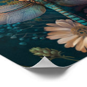 Poster Nuit d'été Fleur de libellules de minuit (Coin)