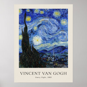 Poster Nuit d'étoile Vincent Van Gogh