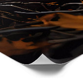 Poster Nuit D'Halloween Avec Velociraper (Coin)