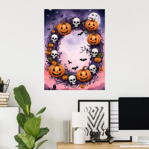 Poster Nuit d'Halloween enchantée