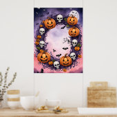 Poster Nuit d'Halloween enchantée (Cuisine)