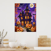 Poster Nuit d'Halloween enchantée (Cuisine)