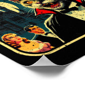 Poster Nuit Du Vampurr Drôle Chat Halloween (Coin)