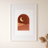 Poster Nuit en terre cuite, paysage abstrait