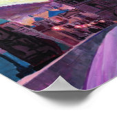 Poster Nuit étoile à Prague sur le Pont Charles (Coin)