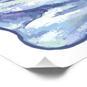 Poster Nuit étoile Noir Chat Noël (Coin)