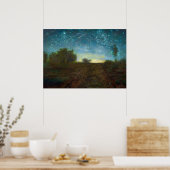 Poster Nuit étoilée, 1850-1865 par Jean-François Millet (Cuisine)