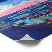 Poster Nuit étoilée à Berlin avec skyline (Coin)