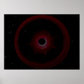 Poster Nuit étoilée à travers un trou noir (Devant)