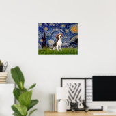 Poster Nuit étoilée - Beagle #1 (Bureau à domicile)