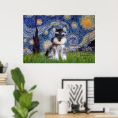 Poster Nuit étoilée - chiot Schnauzer #10 (Bureau à domicile)