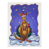 Poster Nuit étoilée de Noël Kangaroo (Devant)