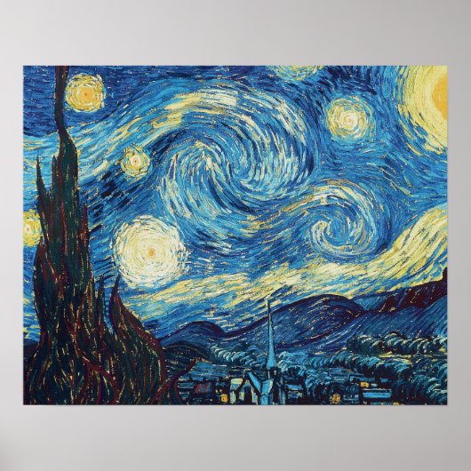Poster Nuit étoilée de Van Gogh Classique Impressionnisme (Devant)