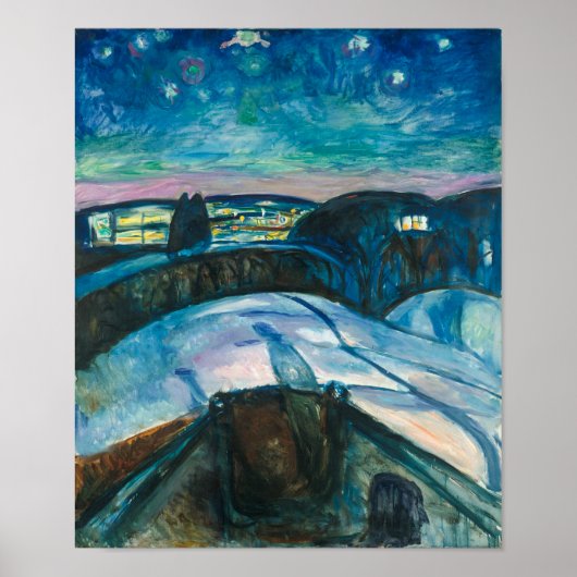 Poster Nuit étoilée | Edvard Munch | (Devant)