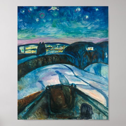Poster Nuit étoilée | Edvard Munch | (Devant)