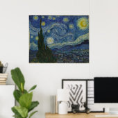 Poster Nuit étoilée Grande toile Vincent Van Gogh (Bureau à domicile)