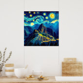 Poster Nuit étoilée Machu Picchu Pérou (Cuisine)