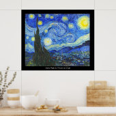 Poster Nuit étoilée par Vincent van Gogh (Cuisine)