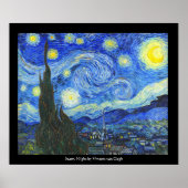 Poster Nuit étoilée par Vincent van Gogh (Devant)