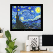 Poster Nuit étoilée par Vincent van Gogh (Bureau à domicile)