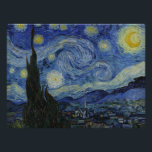 Poster Nuit étoilée par Vincent Van Gogh<br><div class="desc">Une des peintures les plus célèbres de Vincent Van Gogh. Starry Night est une belle huile bleue sur toile peinte par Van Gogh et c'est la plus haute qualité disponible sur Zazzle afin que vous puissiez vous attendre à des résultats d'impression de haute qualité. Disponible sur de nombreux cadeaux, coques...</div>