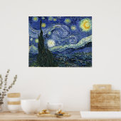Poster Nuit étoilée par Vincent Van Gogh (Cuisine)