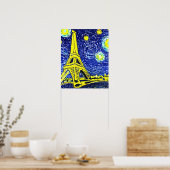 Poster Nuit étoilée Paris France (Cuisine)