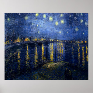 Poster Nuit étoilée sur le Rhône