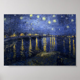 Poster Nuit étoilée sur le Rhône