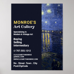 Poster Nuit étoilée sur le Rhône, marchand d'art, galerie